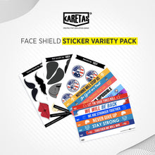 Load image into Gallery viewer, FACE SHIELD VARIETY STICKER PACK  - Includes 5 Plastic Vinyl Sticker Sheets!

